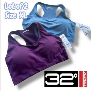 SEAMLESS RACERBACK SPORTS BRA 2 pieces Size XL